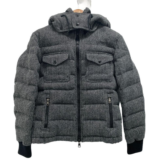MONCLER Down jacket wool gray 12 years 0 FLORIAN Women zero size Used Authentic