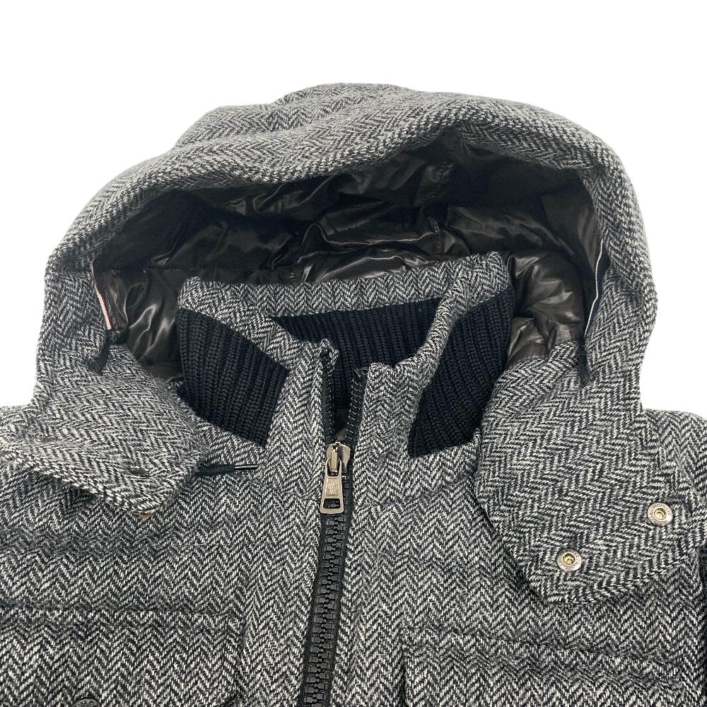 MONCLER Down jacket wool gray 12 years 0 FLORIAN Women zero size Used Authentic