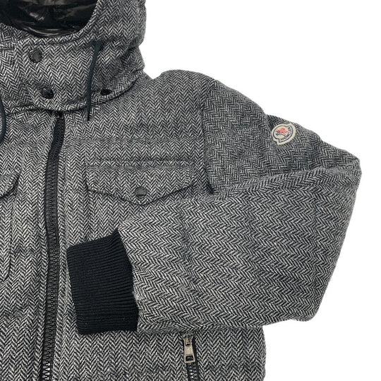 MONCLER Down jacket wool gray 12 years 0 FLORIAN Women zero size Used Authentic