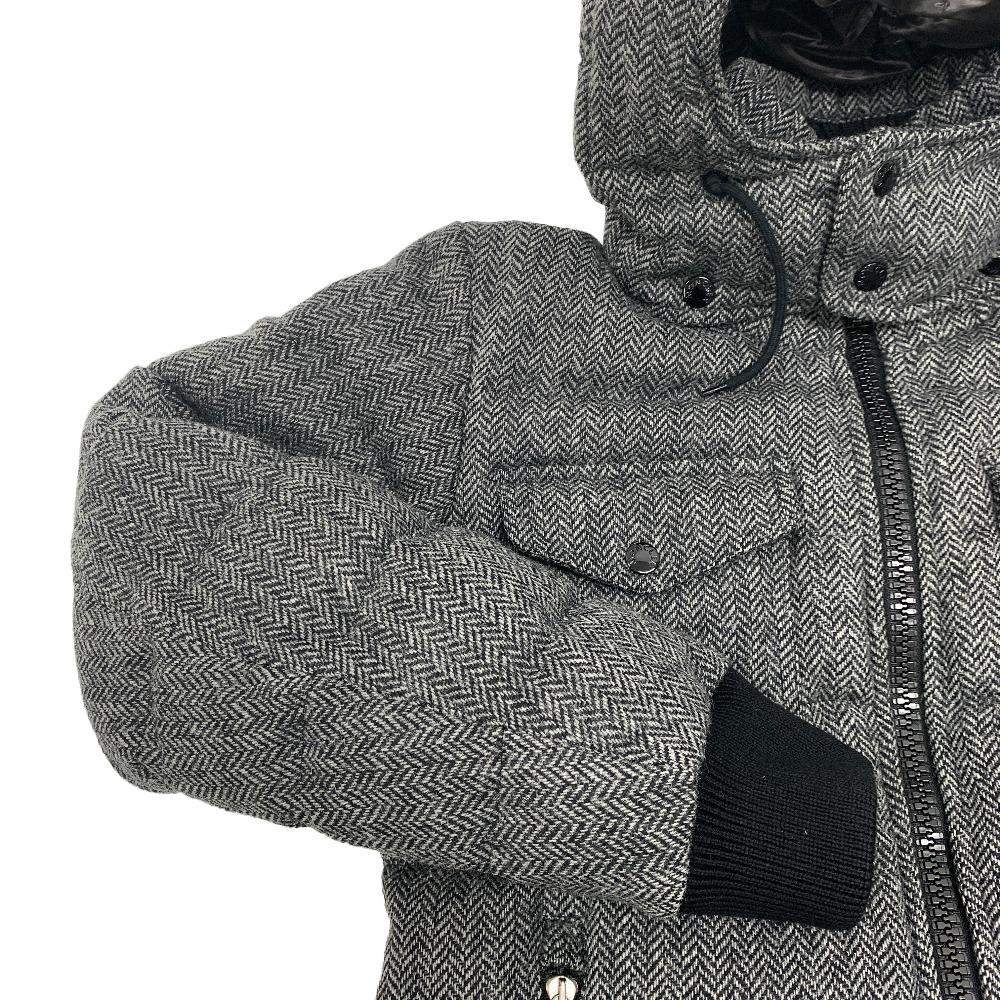 MONCLER Down jacket wool gray 12 years 0 FLORIAN Women zero size Used Authentic