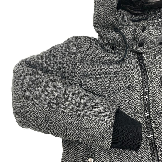 MONCLER Down jacket wool gray 12 years 0 FLORIAN Women zero size Used Authentic
