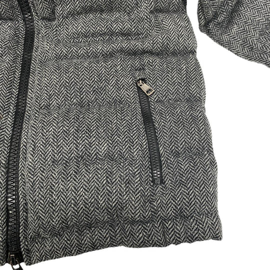 MONCLER Down jacket wool gray 12 years 0 FLORIAN Women zero size Used Authentic