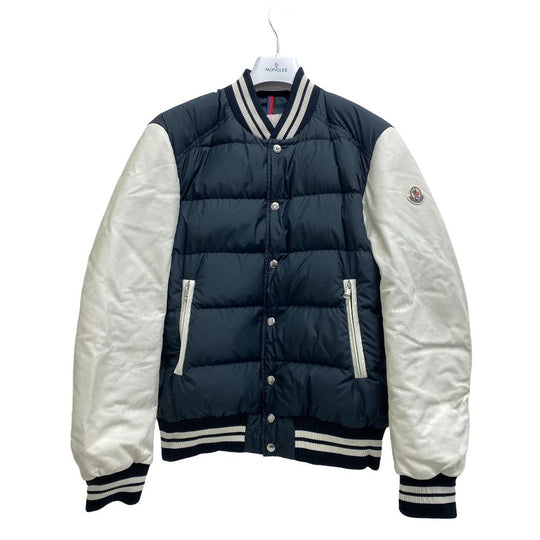 MONCLER Down jacket Leather, Nylon black 22 years 1 stadium jumper VENTOUX mens 1 Used Authentic