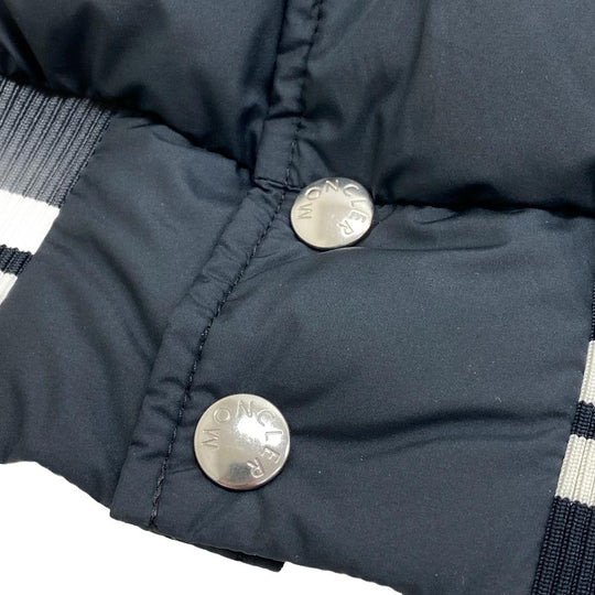 MONCLER Down jacket Leather, Nylon black 22 years 1 stadium jumper VENTOUX mens 1 Used Authentic