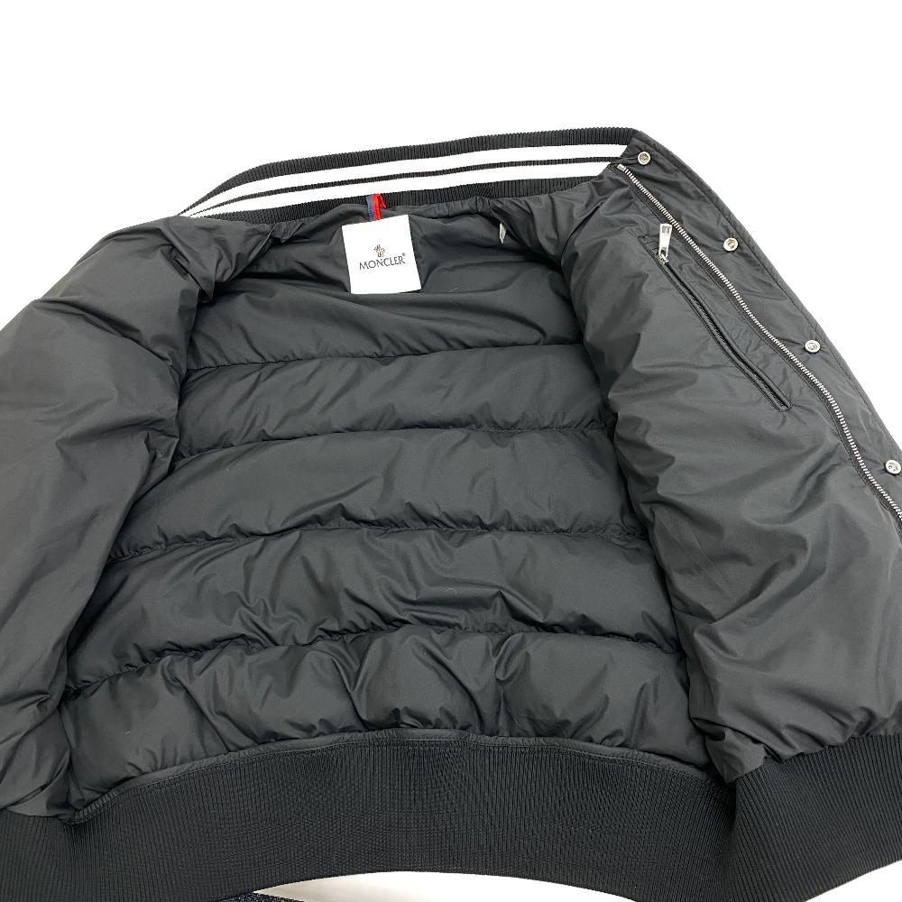 MONCLER Down jacket Leather, Nylon black 22 years 1 stadium jumper VENTOUX mens 1 Used Authentic