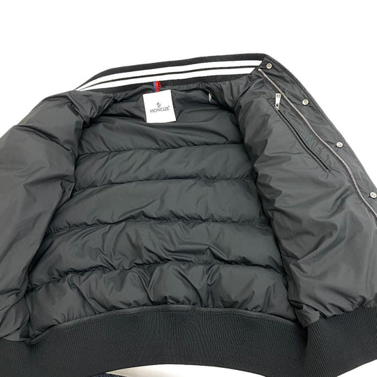 MONCLER Down jacket Leather, Nylon black 22 years 1 stadium jumper VENTOUX mens 1 Used Authentic