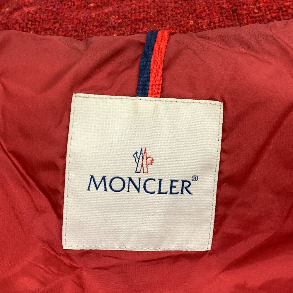 MONCLER Down jacket wool Red 14 years 00 SANGLIER Women 00 Used Authentic