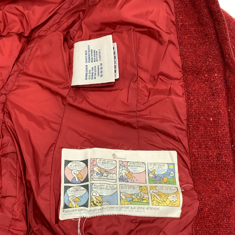 MONCLER Down jacket wool Red 14 years 00 SANGLIER Women 00 Used Authentic