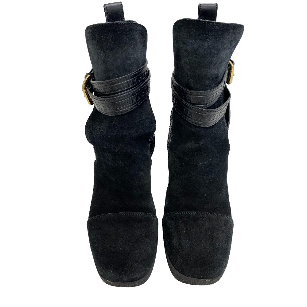 LOUIS VUITTON boots suede black 15 years Women 36 2/1 Used Authentic