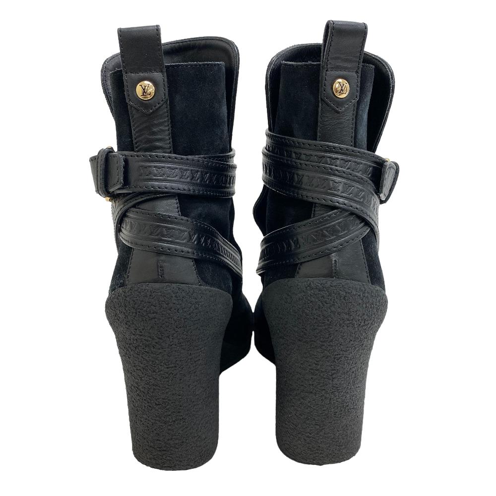 LOUIS VUITTON boots suede black 15 years Women 36 2/1 Used Authentic