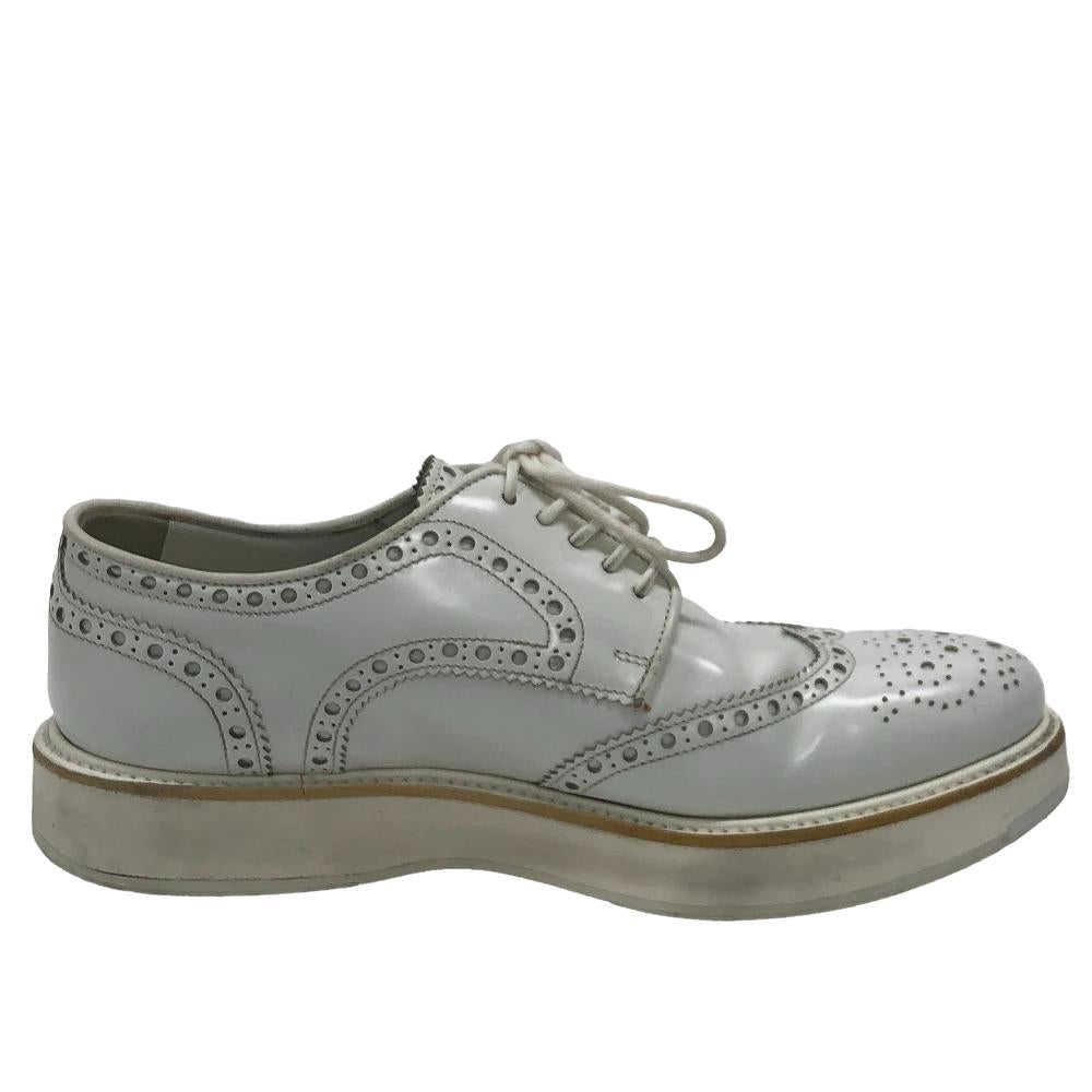 CHURCH'S sneakers leather white Wing tip Women 36 1/2 Used Authentic