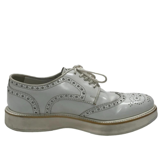CHURCH'S sneakers leather white Wing tip Women 36 1/2 Used Authentic