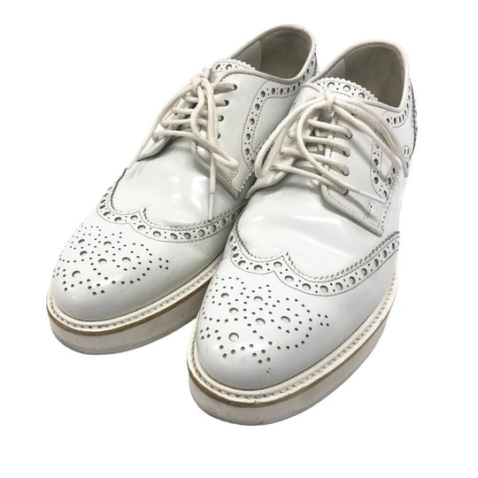 CHURCH'S sneakers leather white Wing tip Women 36 1/2 Used Authentic