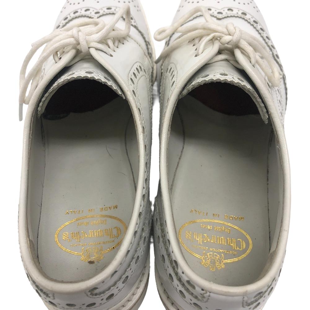 CHURCH'S sneakers leather white Wing tip Women 36 1/2 Used Authentic