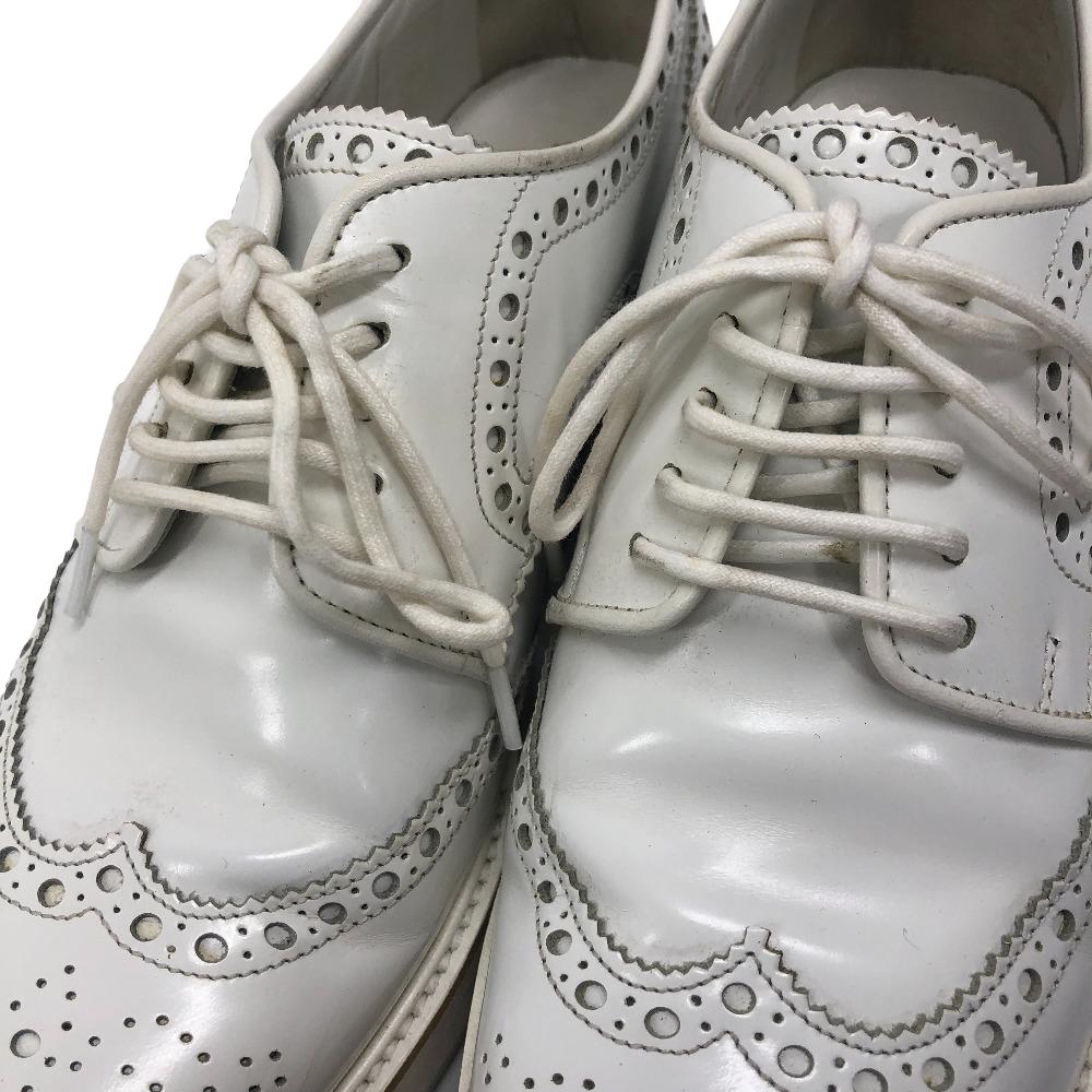 CHURCH'S sneakers leather white Wing tip Women 36 1/2 Used Authentic