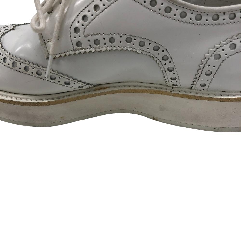 CHURCH'S sneakers leather white Wing tip Women 36 1/2 Used Authentic