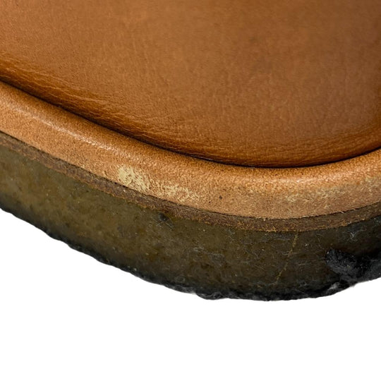 CELINE Sandals leather Brown Wedge sole Triomphe 38