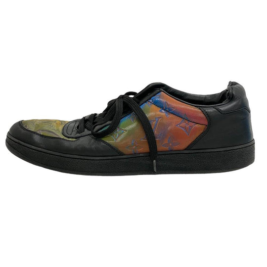 LOUIS VUITTON sneakers leather black 2021 Rivoli Line Rainbow mens 7 Used Authentic