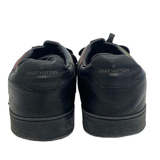 LOUIS VUITTON sneakers leather black 2021 Rivoli Line Rainbow mens 7 Used Authentic