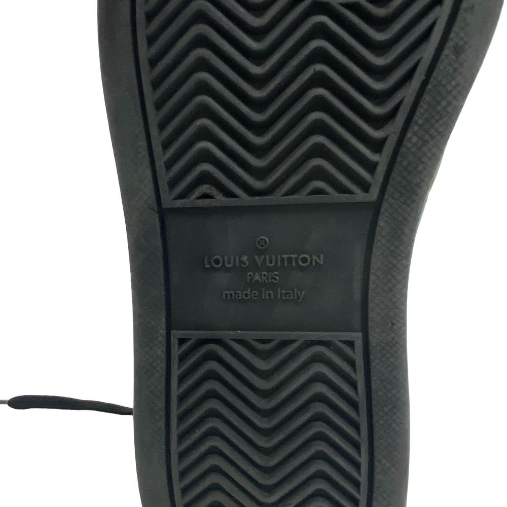 LOUIS VUITTON sneakers leather black 2021 Rivoli Line Rainbow mens 7 Used Authentic