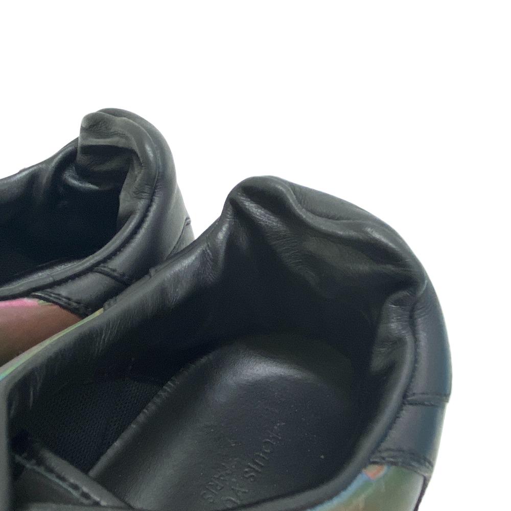 LOUIS VUITTON sneakers leather black 2021 Rivoli Line Rainbow mens 7 Used Authentic