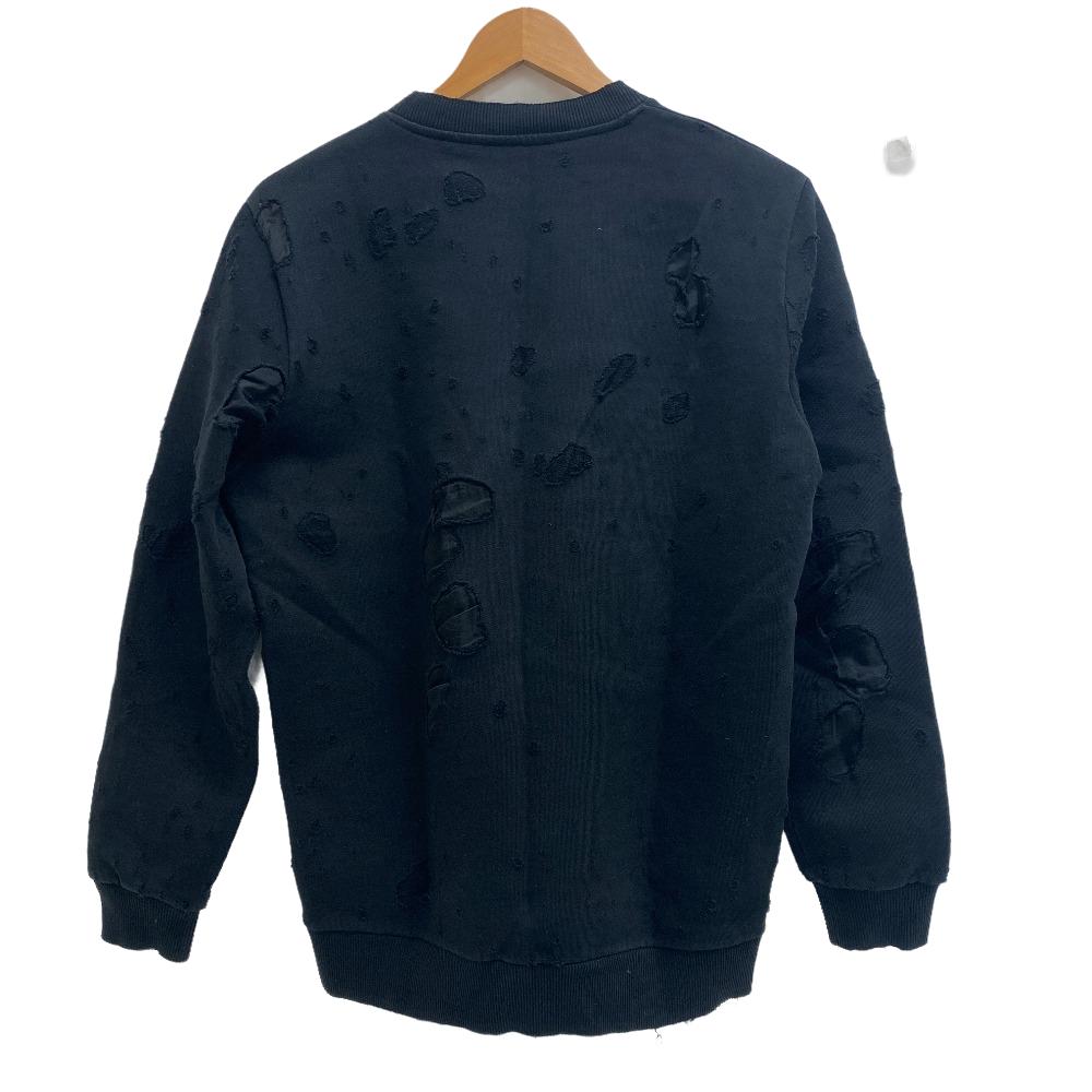 GIVENCHY sweat BM70393Y0S Cotton, Polyester black XS Destroy Processing mens XS Used Authentic