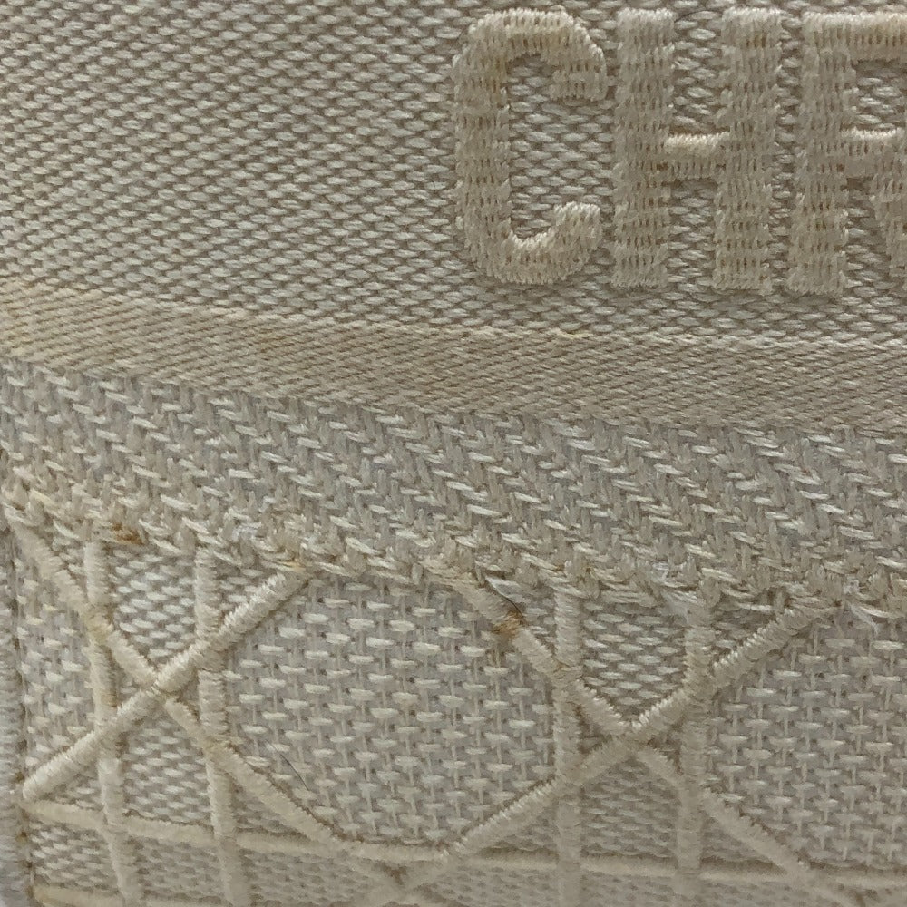 Dior Handbag canvas white 2WAY Lady Dior Canage Women Used Authentic