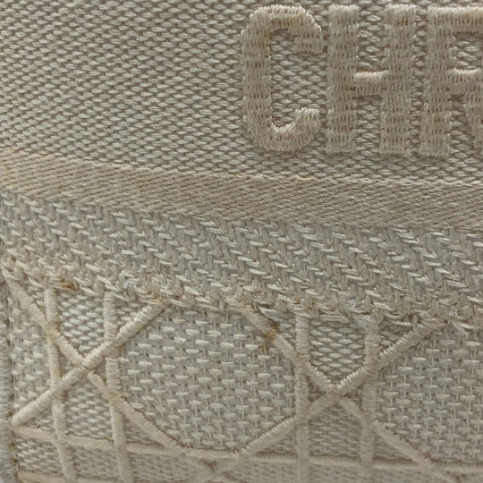 Dior Handbag canvas white 2WAY Lady Dior Canage Women Used Authentic