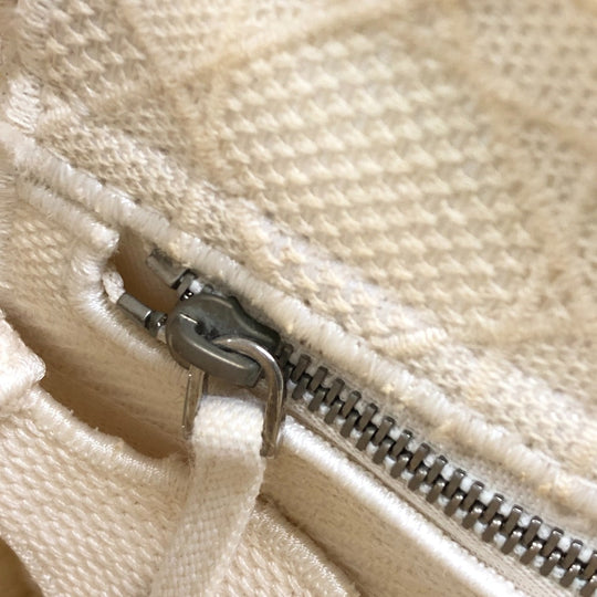 Dior Handbag canvas white 2WAY Lady Dior Canage Women Used Authentic