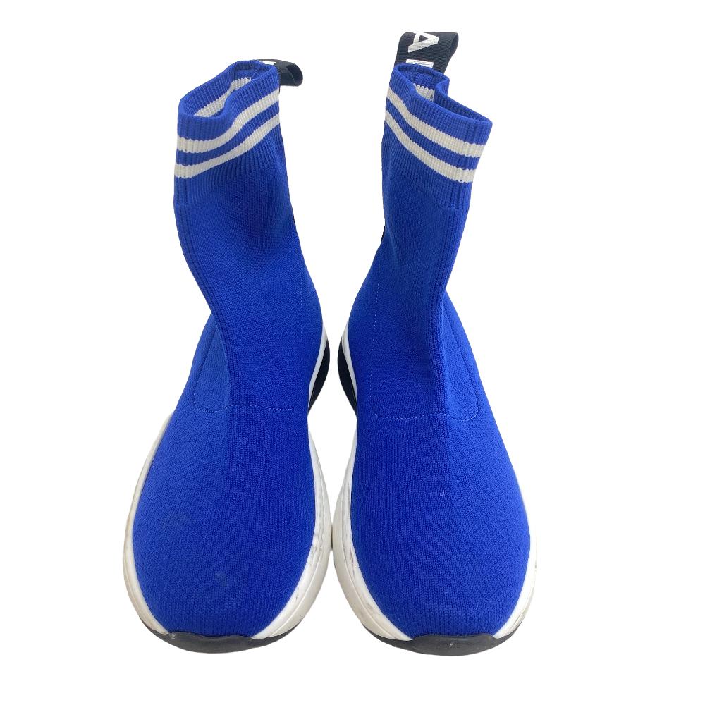 BALMAIN sneakers knit blue High Cut Socks Women 33 Used Authentic