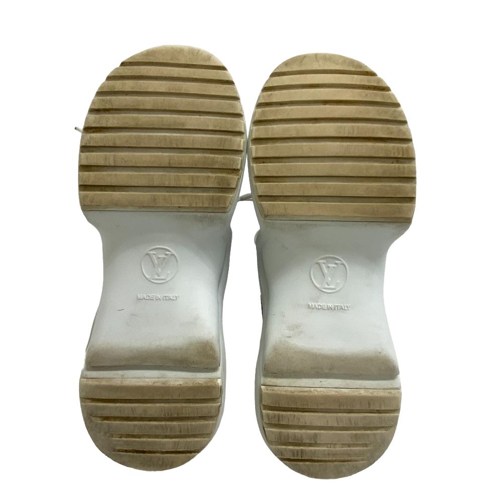 LOUIS VUITTON sneakers leather white Monogram Arclight line Women 36 Used Authentic