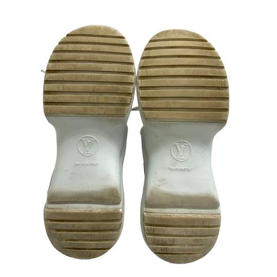 LOUIS VUITTON sneakers leather white Monogram Arclight line Women 36 Used Authentic