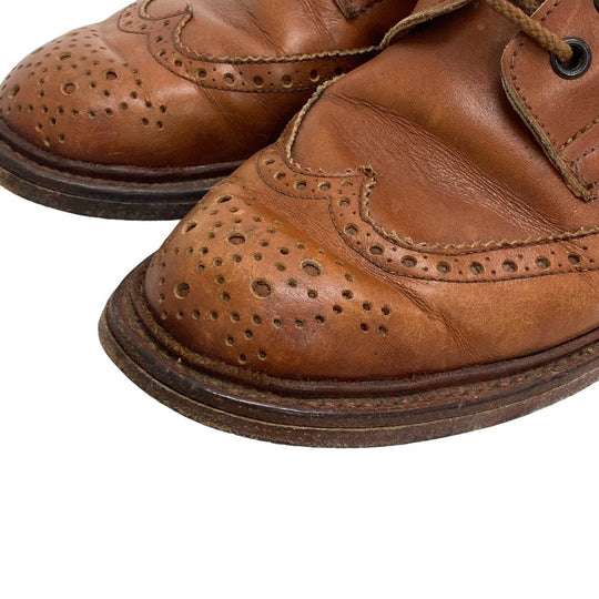 Tricker's boots 6426 leather Brown Short boots 6 Wing tip mens 6 Used Authentic