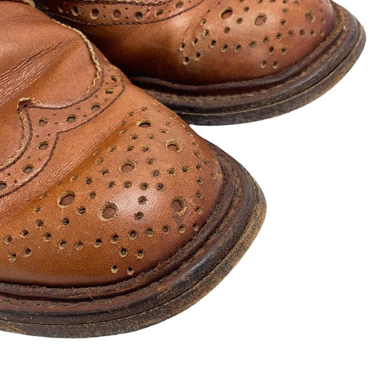 Tricker's boots 6426 leather Brown Short boots 6 Wing tip mens 6 Used Authentic