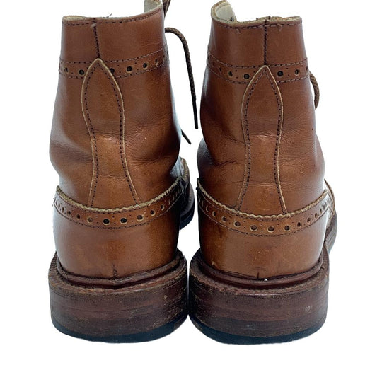 Tricker's boots 6426 leather Brown Short boots 6 Wing tip mens 6 Used Authentic