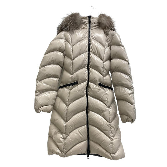 MONCLER Down jacket Nylon beige 17 years 00 ALBIZIA Women 00 Used Authentic
