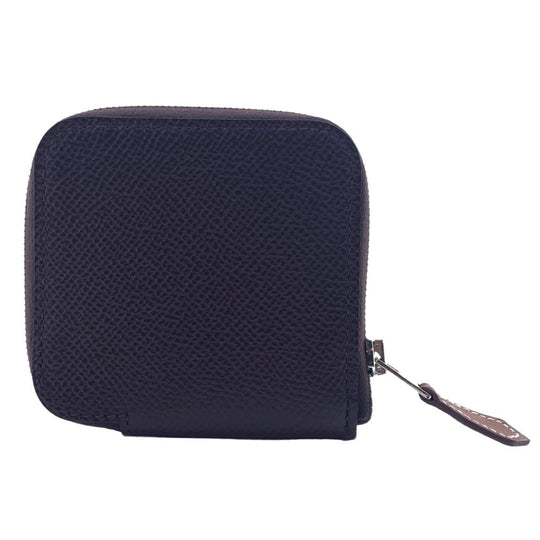 HERMES Coin case Epsom Brown Azap silk in Women(Unisex) Used Authentic