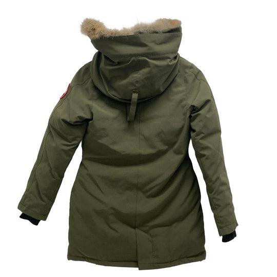 CANADA GOOSE Down jacket Cotton, Polyurethane khaki FUSION VICTORIA PARKA Women XS Used Authentic