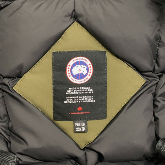 CANADA GOOSE Down jacket Cotton, Polyurethane khaki FUSION VICTORIA PARKA Women XS Used Authentic