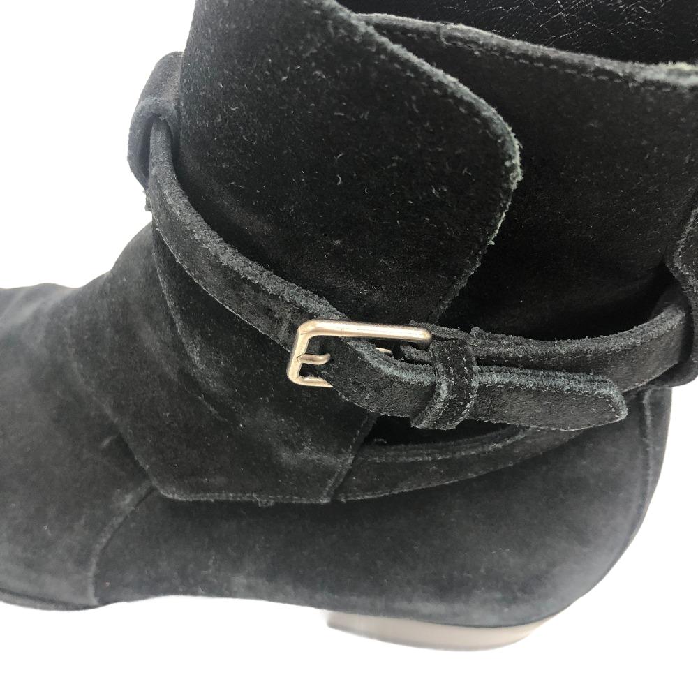 SAINT LAURENT PARIS boots 443200 suede black mens 38.5 Used Authentic
