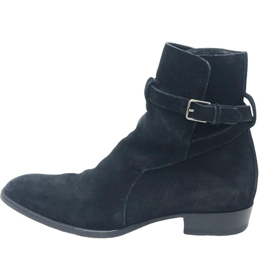 SAINT LAURENT PARIS boots 443200 suede black mens 38.5 Used Authentic