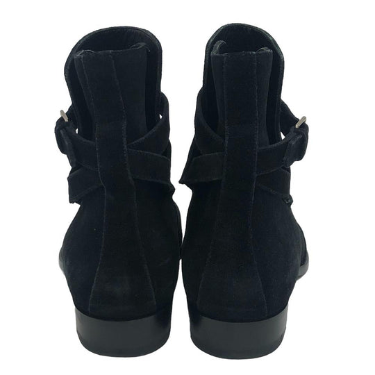 SAINT LAURENT PARIS boots 443200 suede black mens 38.5 Used Authentic