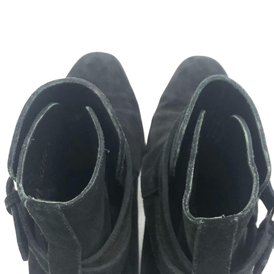SAINT LAURENT PARIS boots 443200 suede black mens 38.5 Used Authentic