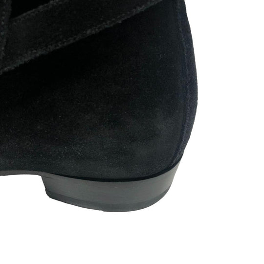 SAINT LAURENT PARIS boots 443200 suede black mens 38.5 Used Authentic