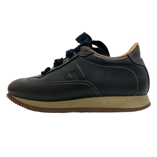 HERMES sneakers leather black 37 Lining quick Women 37 Used Authentic