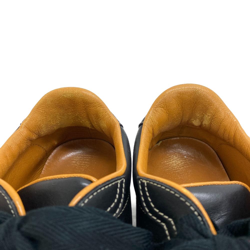 HERMES sneakers leather black 37 Lining quick Women 37 Used Authentic