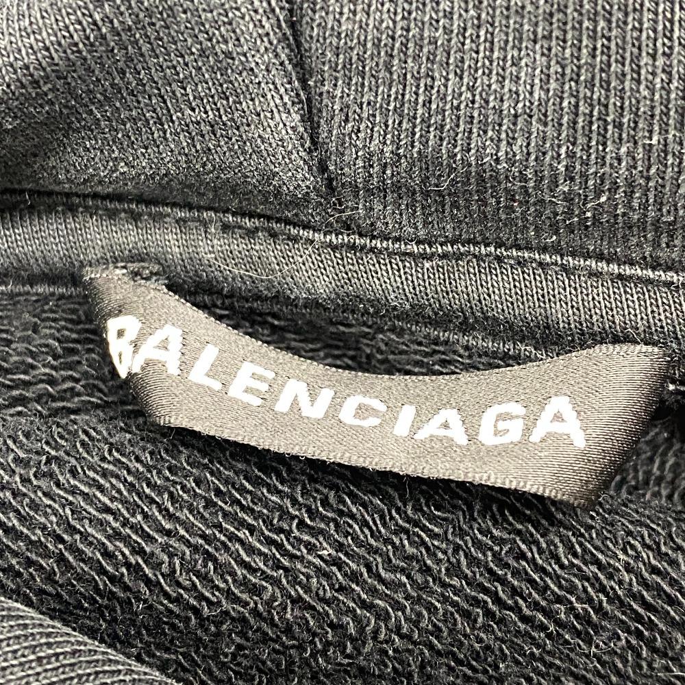 BALENCIAGA Hoodie 571194 cotton black 19 years S mens S Used Authentic