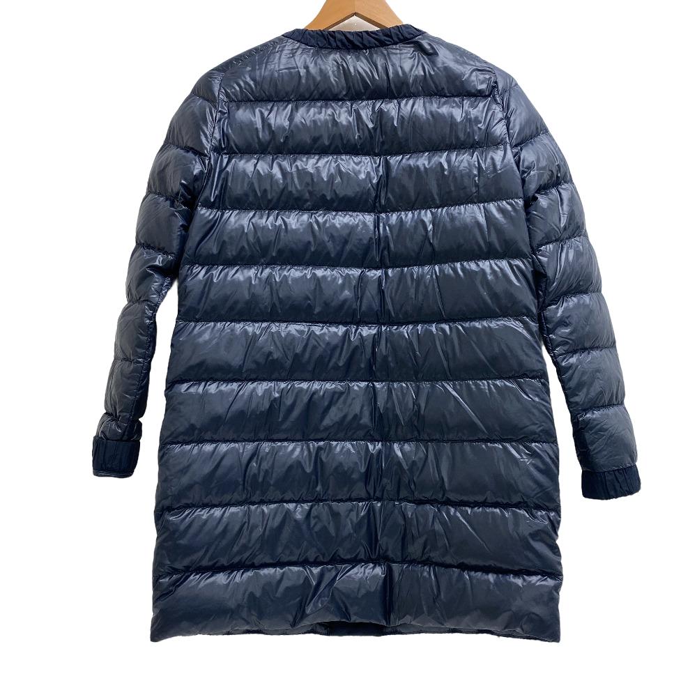 MONCLER Down jacket Cotton, Nylon Navy 21 years 0 tweed VEULETTES Women zero size Used Authentic