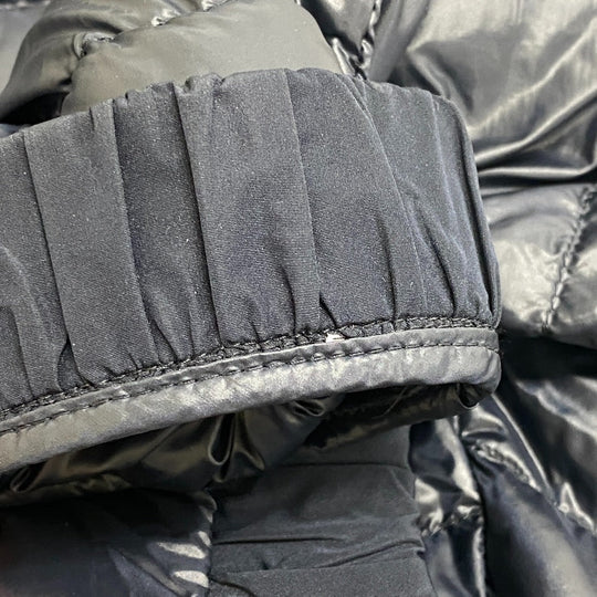 MONCLER Down jacket Cotton, Nylon Navy 21 years 0 tweed VEULETTES Women zero size Used Authentic