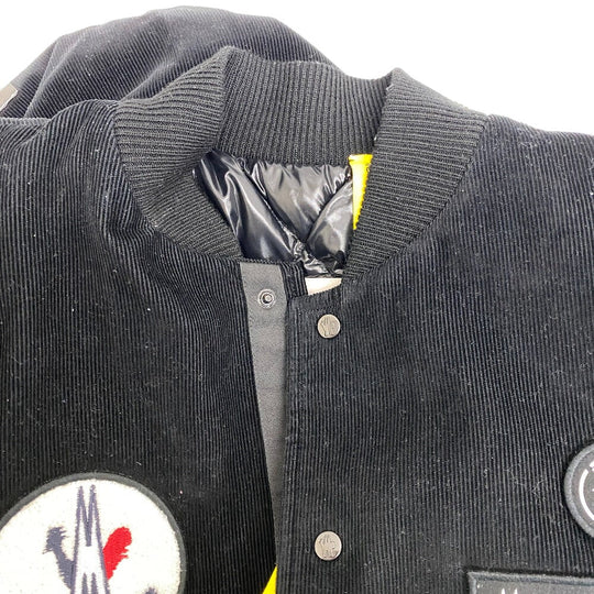 MONCLER Down jacket Cotton, Polyester black 2018 Stadium Jumper SVEN Fujiwara Hiroshi mens 1 Used Authentic